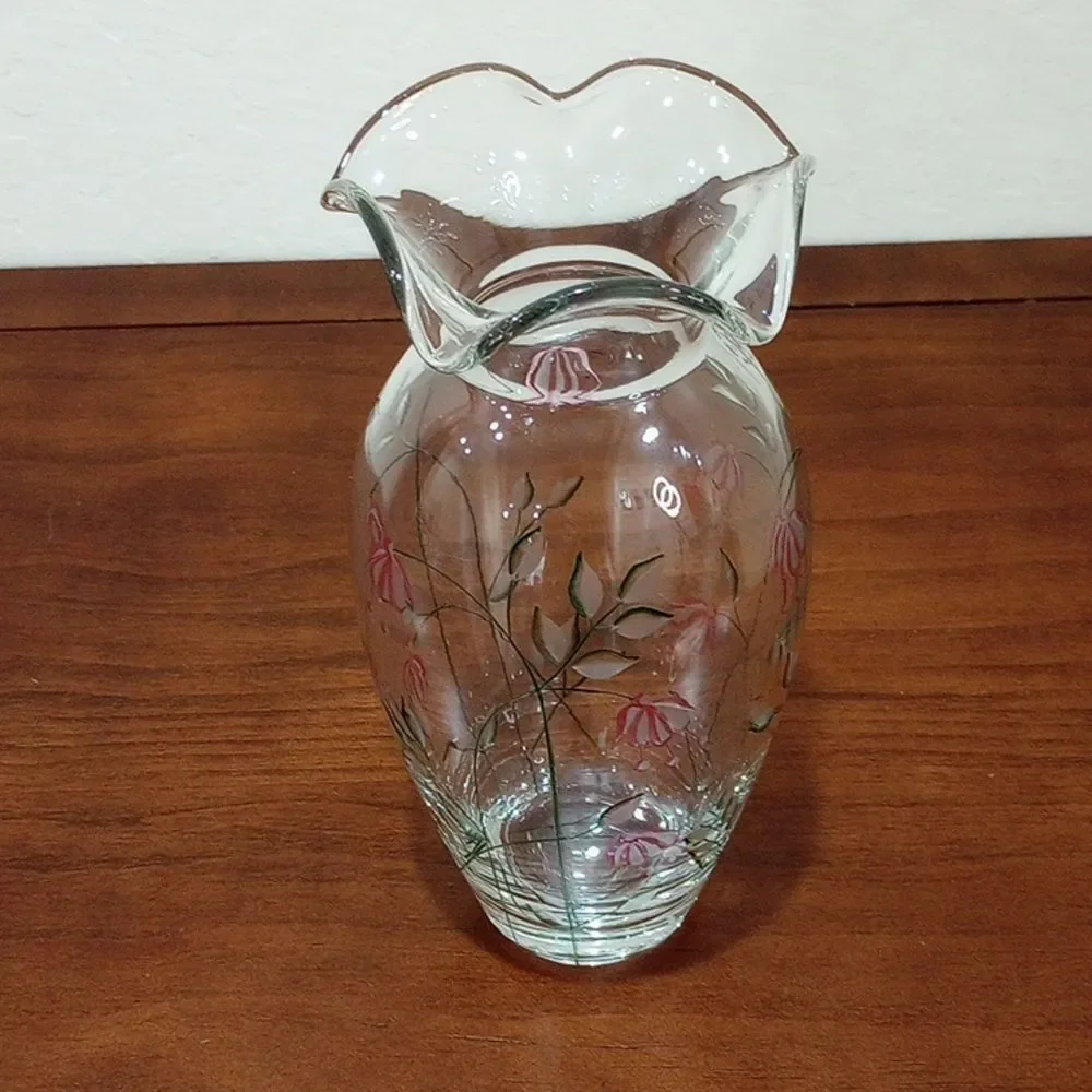 Lenox Frosted Bouquet Fuschia Vase, Vintage!